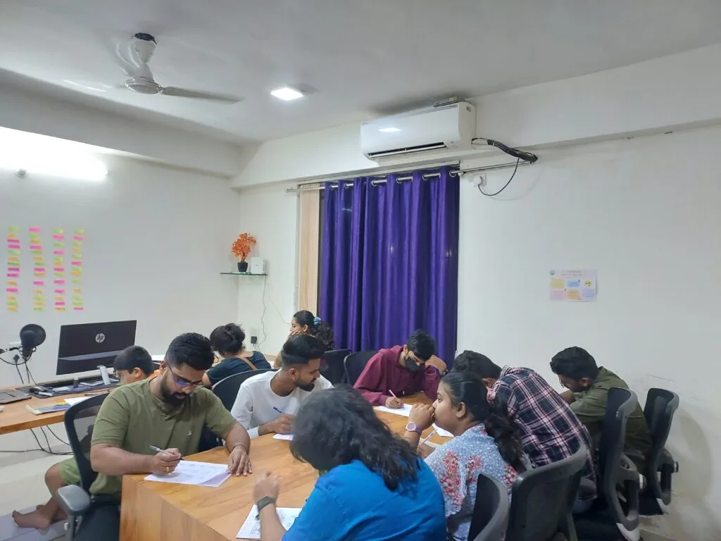 Students preparing for Goethe Exam